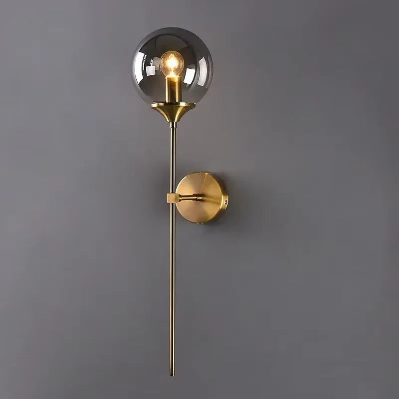 lampe suspension moderne verre transparent métal noir doré scandinave luminaire salon chambre