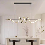lampe suspendue moderne spirale blanc noir contemporaine télécommande trois modes lumière
