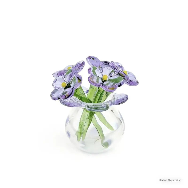 bouquet fleurs artificielles multicolores moderne vase transparent décoration intérieure minimaliste
