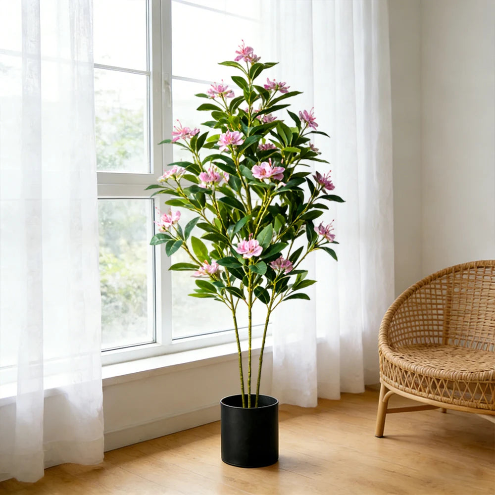 plante artificielle ficus 120cm vert blanc intérieur décoration moderne maison