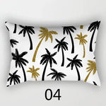 taie d'oreiller rectangulaire 30x50cm housse coussin décoration moderne motif abstrait coton polyester