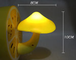 lampe nuit champignon jaune moderne capteur luminosité réglable prise ue chambre coucher