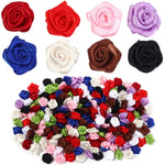 fleurs artificielles roses polyester clips décorations mariage anniversaire intérieur 1.5cm
