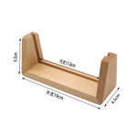 support présentation bois moderne brun foncé carte visite pouces minimaliste