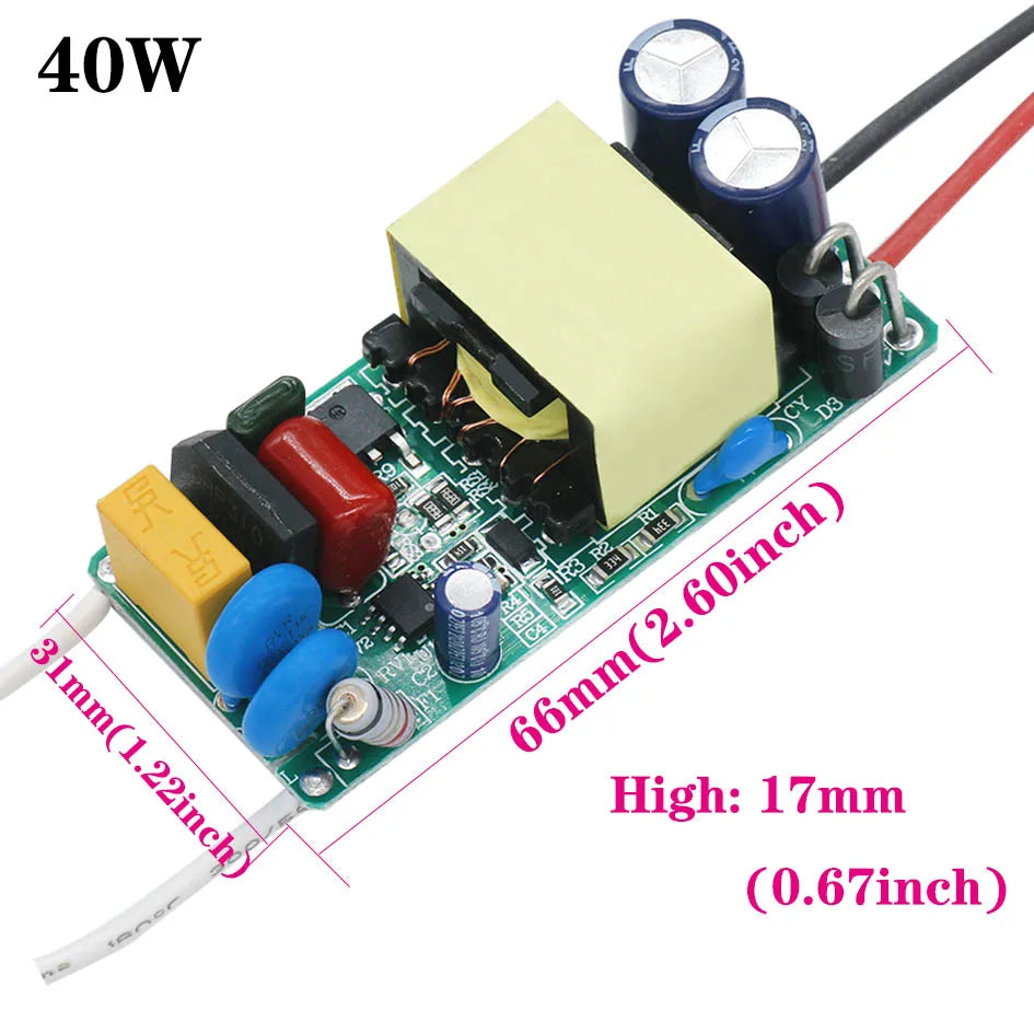 transformateur d'éclairage led 20w 30w 40w 50w alimentation constante 85 265v certifications ccc cqc