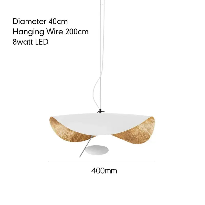Suspension lumineuse moderne noir doré texture métallique câble suspendu 40cm 60cm 80cm lumière froide