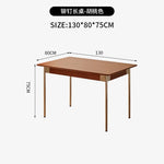 table manger rectangulaire bois foncé chaises osier tressé bancs assortis meuble bas vitré déco