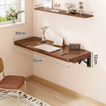tablette murale bois marron foncée facile moderne cuisine chambre coucher multifonctionnelle pliante droite