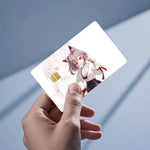 film adhésif décoratif cartes crédit dessin animé fille oreilles chat réutilisable étanche classic français