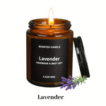 bougies parfumées aromathérapie marron clair sans motif moderne 35 heures soja vanille jasmin citron