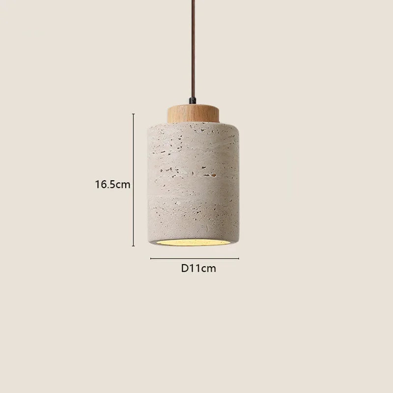 lampe suspendue moderne pierre texture granuleuse beige clair marron foncé éclairage salon chambre led
