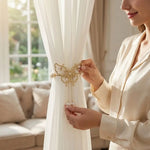 accessoires fenêtres doré blanc papillons élégants décoration intérieure fixations invisibles chaînes