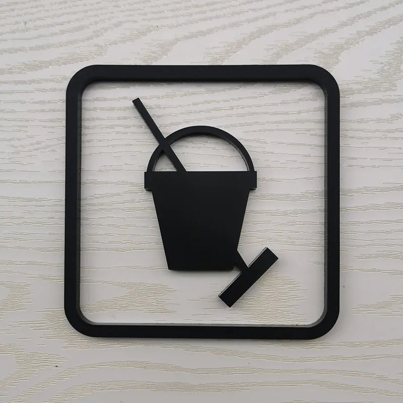 sticker porte wc moderne rond toilette orange noir marron clair blanc vis fixé acrylique
