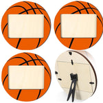 cadres photo moderne basketball orange clips 4x6 noir bois sportifs