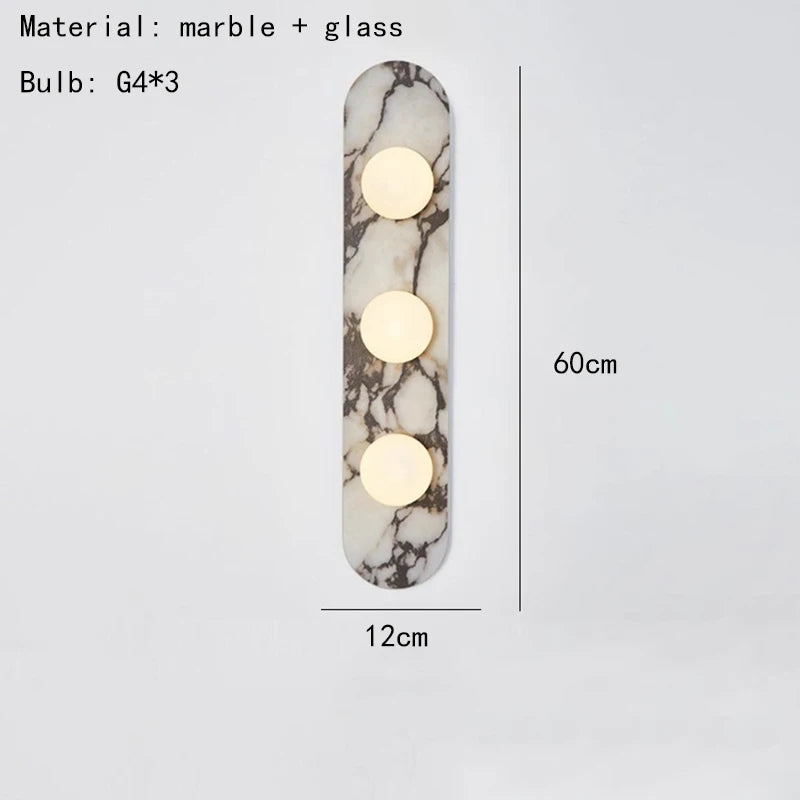 lampe murale marbre blanc noir moderne adhésif led 4000k 3000k 5000k chambre cuisine