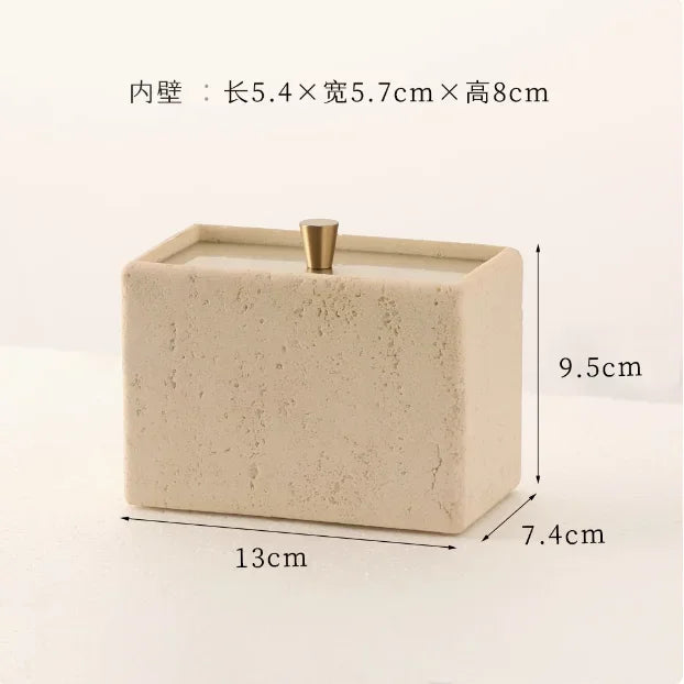 ensemble produits salle bain moderne céramique beige clair porte brosse dents diffuseur parfum distributeur