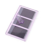 porte photos transparent moderne triple photos polaroid rose violet