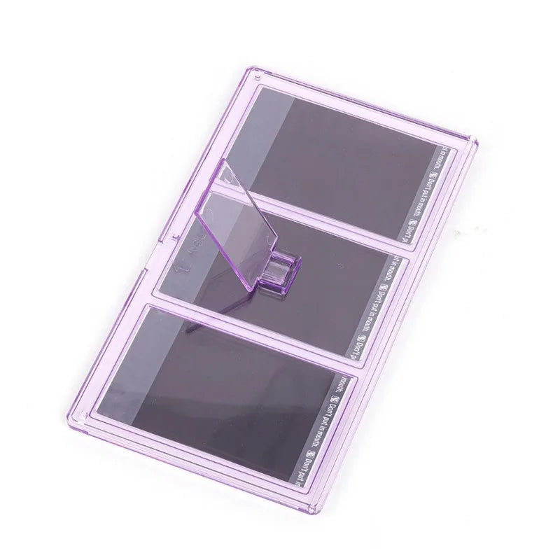 porte photos transparent moderne triple photos polaroid rose violet
