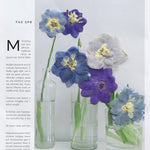 fleurs séchées bleu blanc jaune naturelles petals décor intérieur anniversaire cadeau art artisanal
