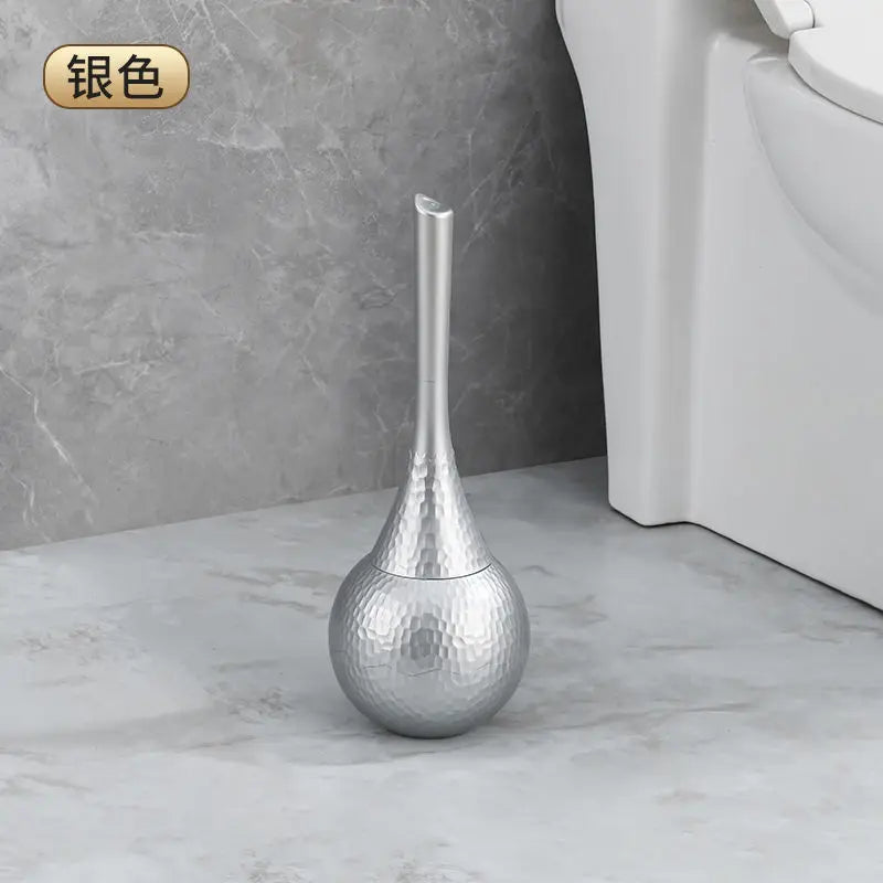 brosse wc or texture martelée base rangement embout flexible grip moderne