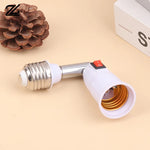 adaptateur lampe led e27 interrupteur adhésif moderne blanc chrome lisse