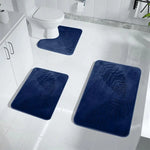 tapis bain antidérapant mousse mémoire forme feuilles palmier relief moderne vert foncé absorbant eau