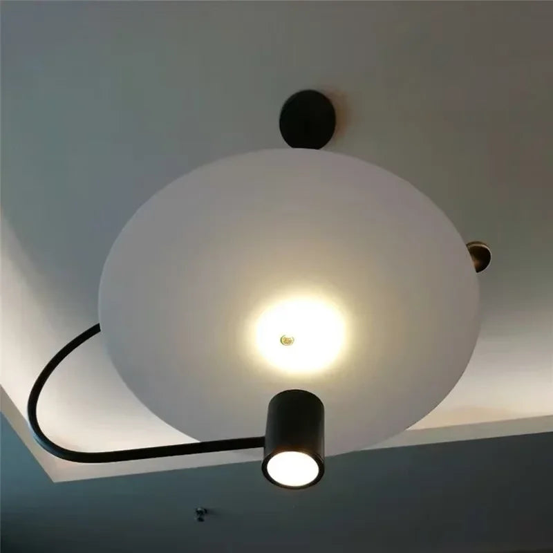 lampe suspendue moderne acrylique noir blanc minimaliste salon étude chambre principal