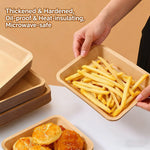 assiettes kraft marron clair respectueux environnement moderne rustique opacité texture papier kraft événements fêtes