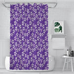 rideau douche violet étoiles blancs moderne métalliques 12 crochets polyester dimensions variées