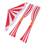 décoration fête anniversaire cirque bannière porte rouge blanche rayée taffetas opaquemax14mots