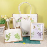 sac main moderne fleurs colorées blanc teinture artisanat enfant outils kit activité