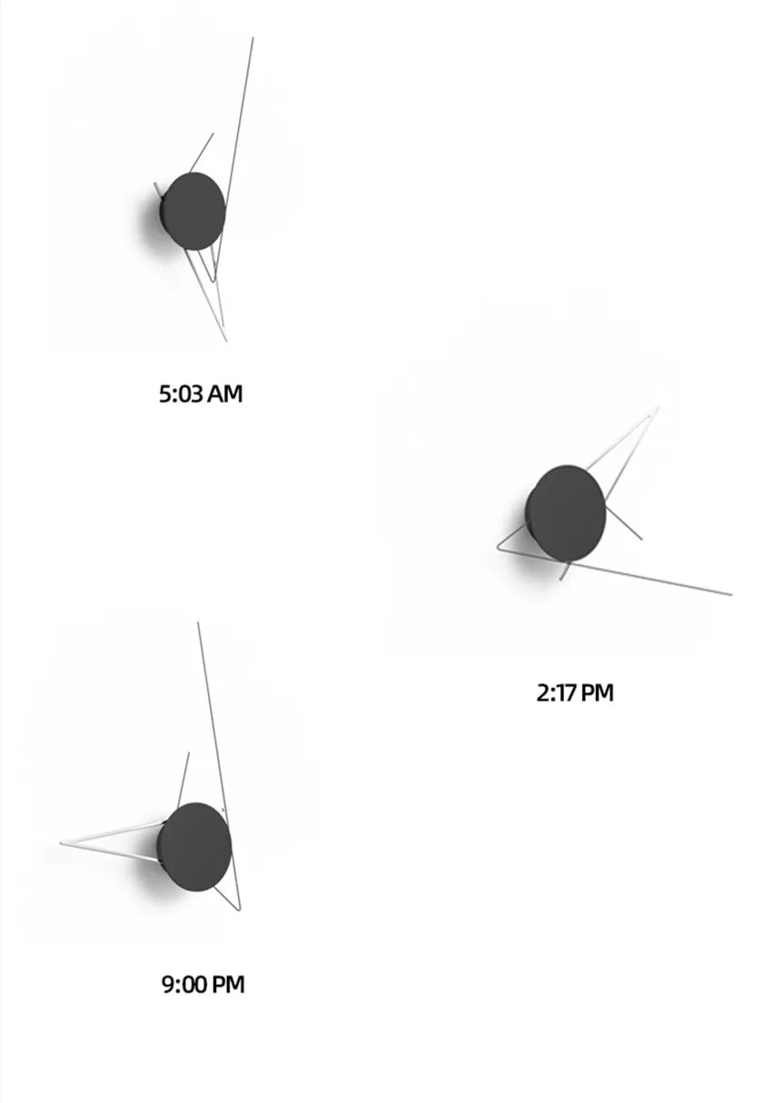 horloge murale minimaliste aiguille quartz face unique acrylique nature morte salon contemporain