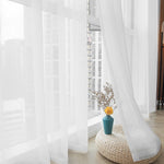 rideau transparent blanc moderne tulle polyester salon hospitalité
