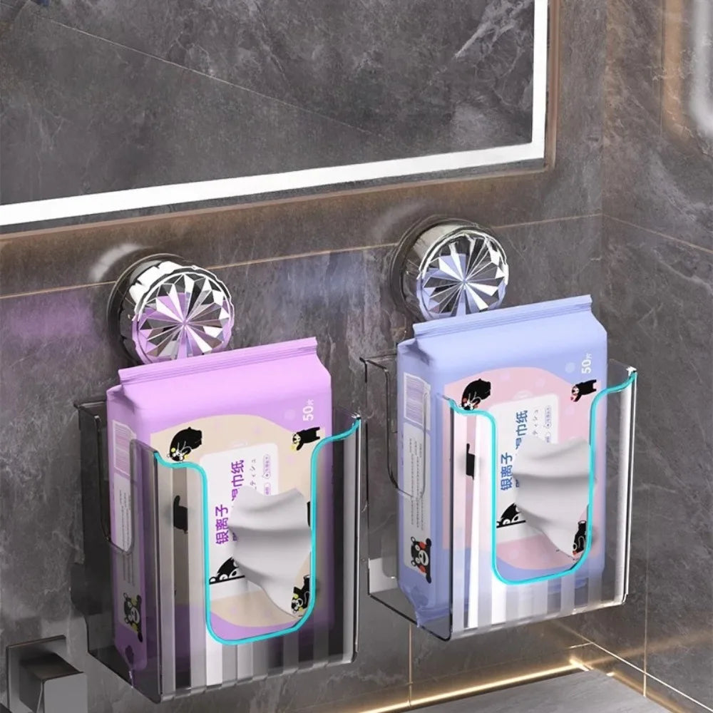 porte papier toilette mural transparent ventouse sans perçage ouverture fluide anti blocage moderne minimaliste