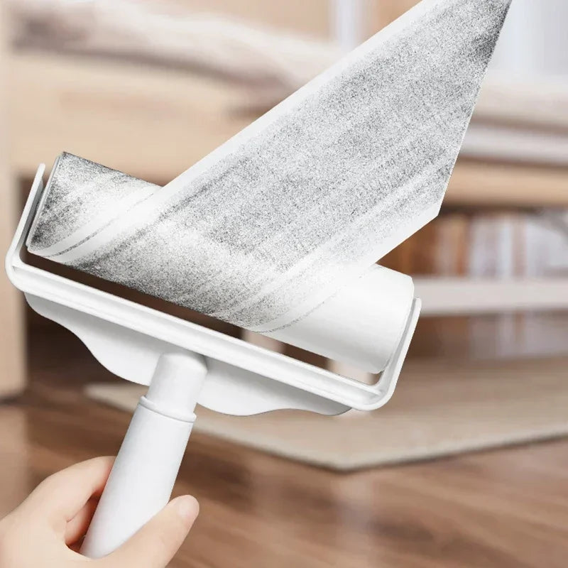 brosse poussière moderne pratique tapis sols rideaux rouleaux remplaçables blanc imprimé motifs colorés 24cm