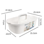panier rangement portable moderne gris blanc bleu outils cuisine salle bain douche multifonctionnel plastique