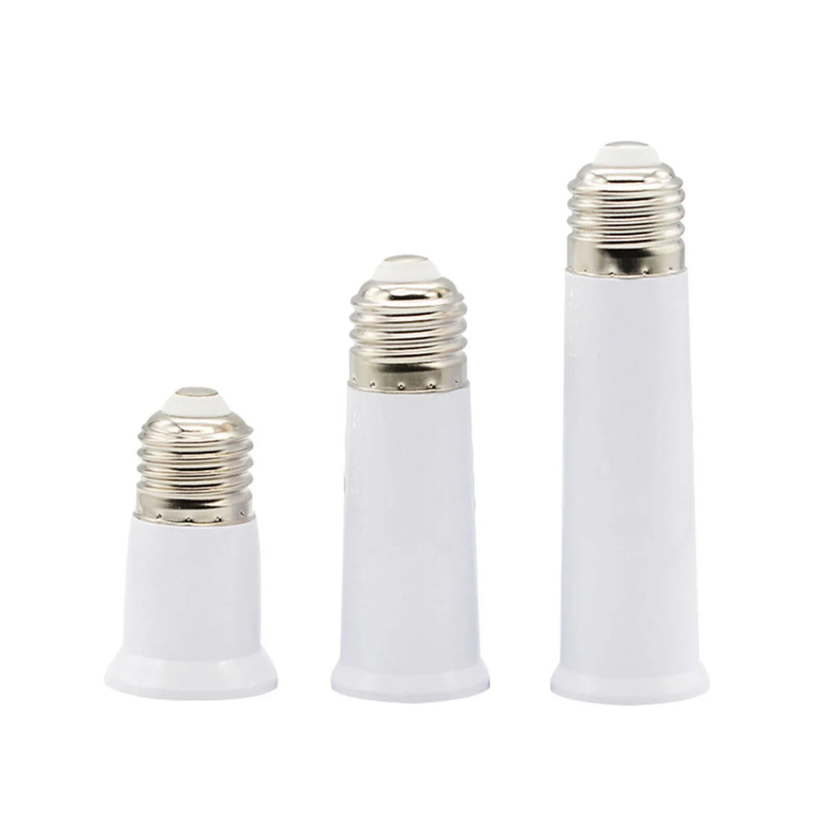 ampoule led e27 adaptateur extension blanc moderne tête amplification 65mm 95mm 120mm ignifuge