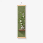 peinture murale impression toile paysage floral artiste minimaliste vert clair rectangle