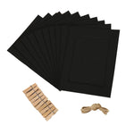 cadres photo papier kraft 10 pièces clips bois décoration murale classique rustique farmhouse chambre