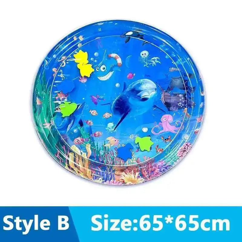tapis jeu d'eau chat pompe motif marin poisson lit gonflable interactif
