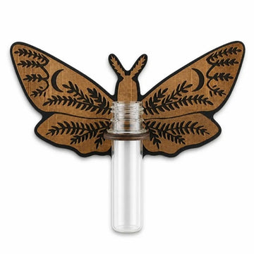 support mural boho chic plante papillon floral clips marron vert transparent