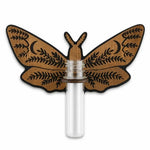 support mural boho chic plante papillon floral clips marron vert transparent