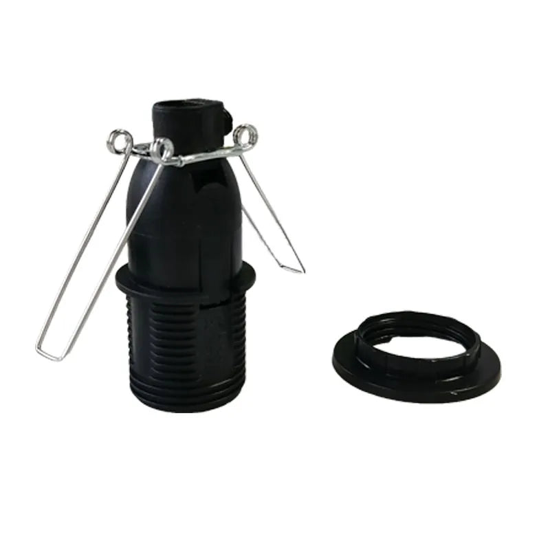embouts lampe e14 noir blanc clip ressort lampholder cristal classique bague serrage fixations lampe