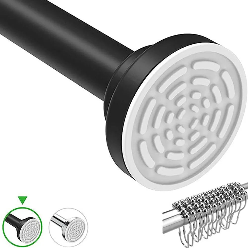 tige douche extensible antidérapante acier inoxydable moderne noire blanche argentée
