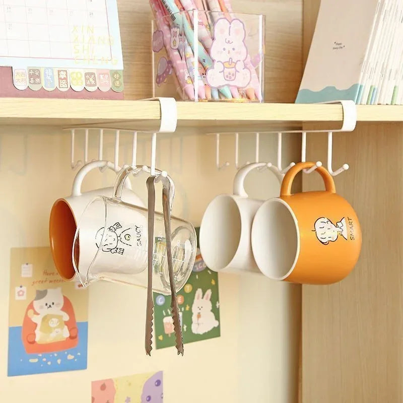 porte sacs porte mugs clips rangement mural blanc moderne armoire organisation chambre.storageHooks