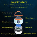 lampe portable led rechargeable solaire bleu orange étanche télécommande