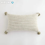 housses coussins carreaux beige blanc rustique 30x50cm 45x45cm décor canapé lit chaise voiture