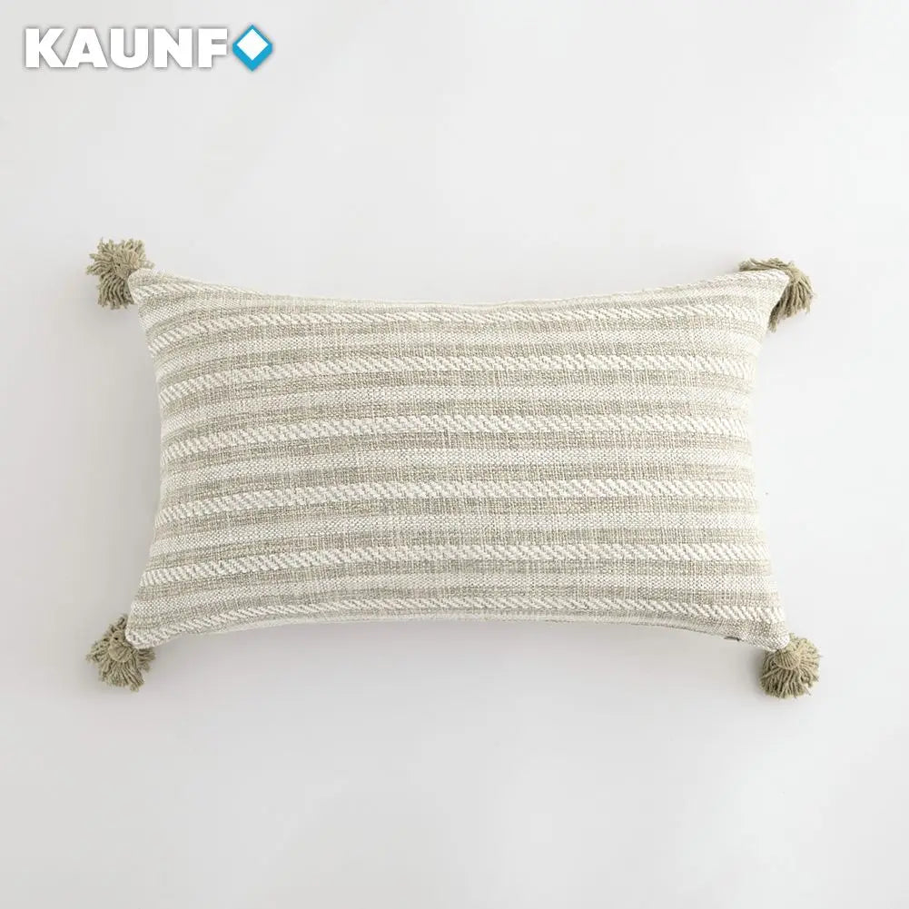 housses coussins carreaux beige blanc rustique 30x50cm 45x45cm décor canapé lit chaise voiture