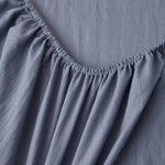 drap housse coton gris uni moderne bande élastique lit simple double grand