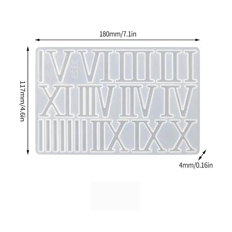 horloge murale silicone transparente chiffres romains motifs marbrés feuilles moderne